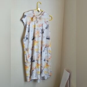 Live Well Active Dress Women 14/16W Multicolor Tie Dye Hoodie Casual 90 Athleisu